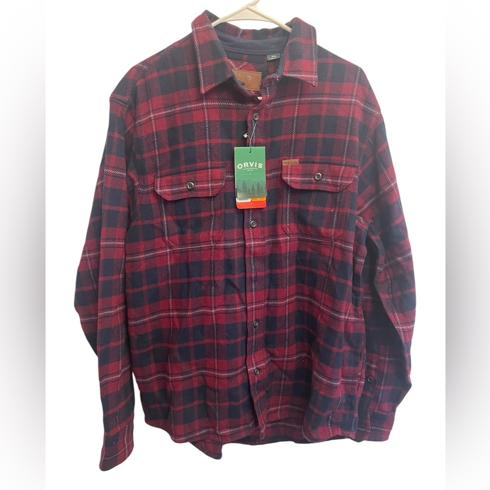Orvis long sleeve flannel shirt medium